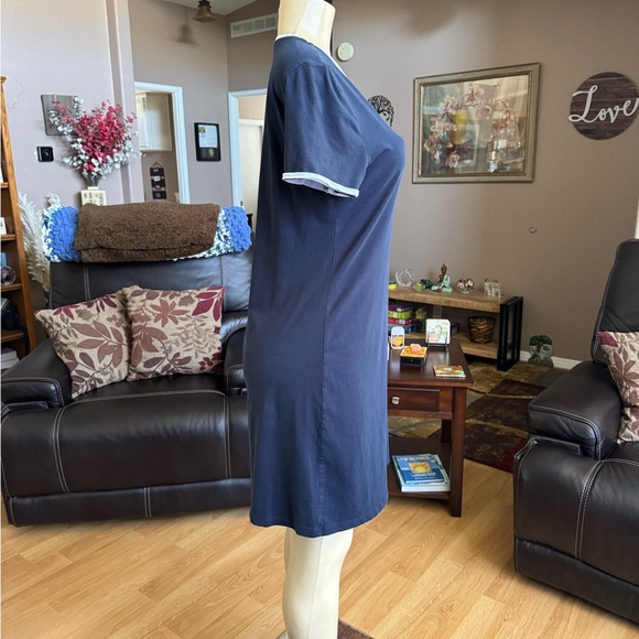Tommy Hilfiger blue & white short sleeve dress-size M - Picture 7 of 10
